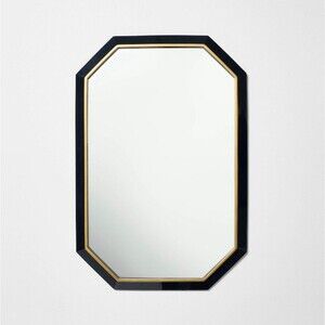 20"x30" Octagon Lacquer Resin Mirror Horizontal or Vertical by Threshold NEW (R7